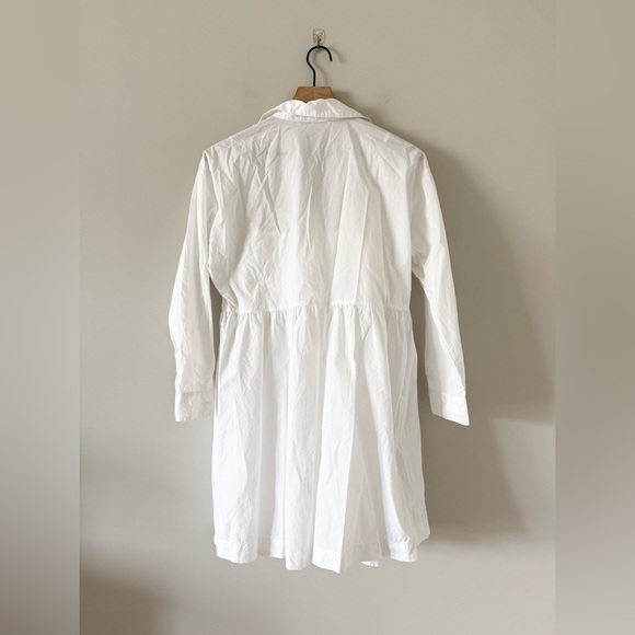 LOFT Long Sleeve White Shirt Dress in White Size SP - Picture 6 of 6
